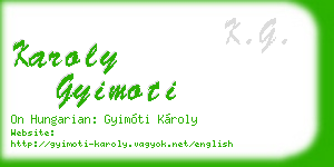 karoly gyimoti business card